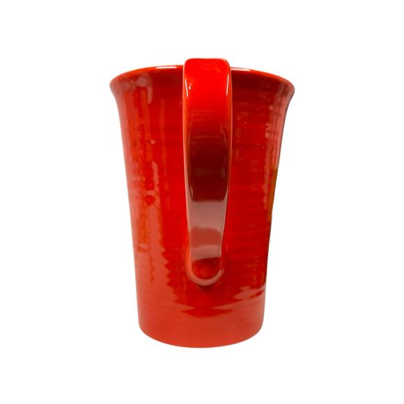 Pottery Barn Sausalito Ridge Red Pitcher Embossed Rings Excellent! - Picture 4 of 6